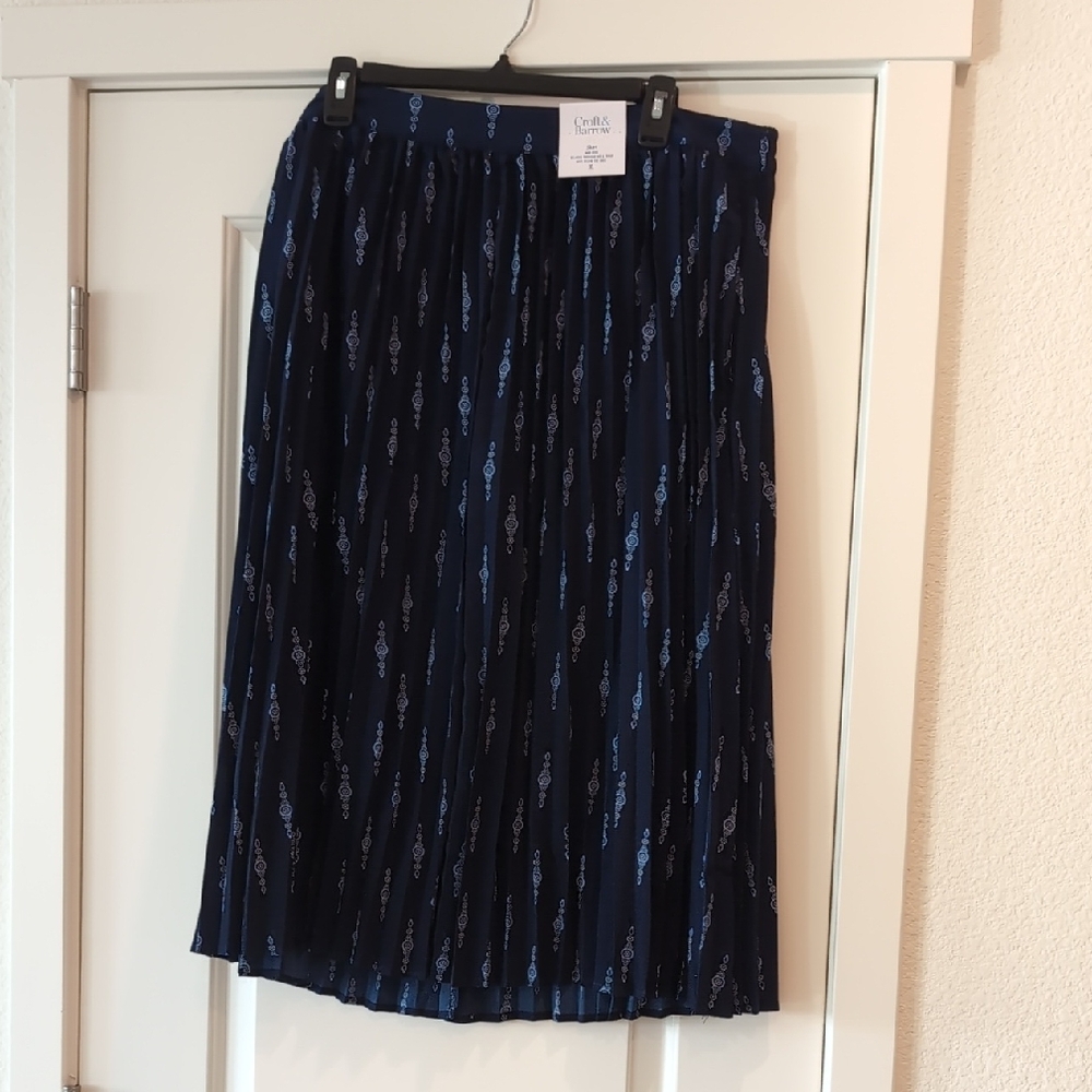 Croft And Barrow Dark Blue Mid Rise Skirt Size XL NWT